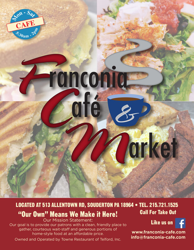 Menu Franconia Cafe Market